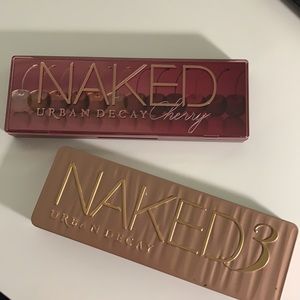Urban Decay Naked3 and Cherry eye shadow palettes bundle